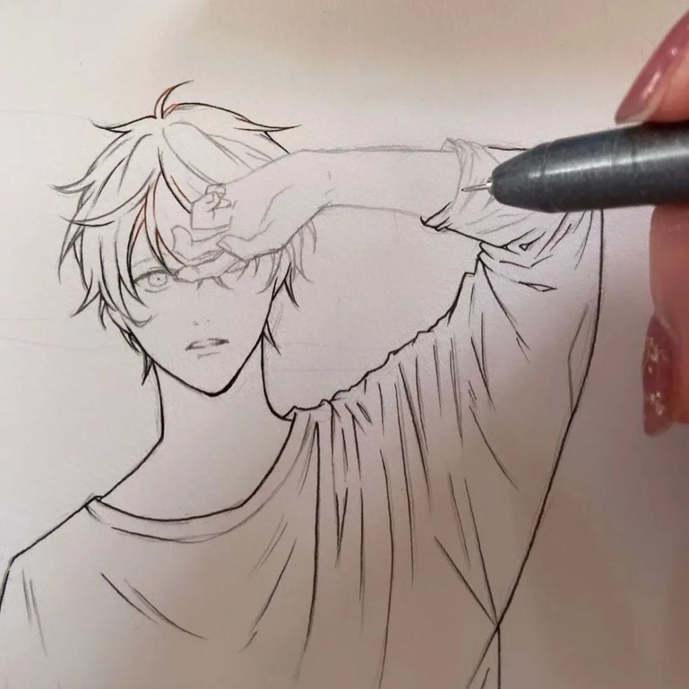 手绘动漫男生视角下的科技巨擘,科技与艺术的完美融合